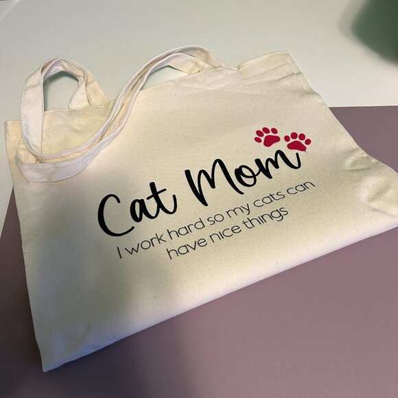 Custom Cat Mom tote bag - Picture 3 of 3
